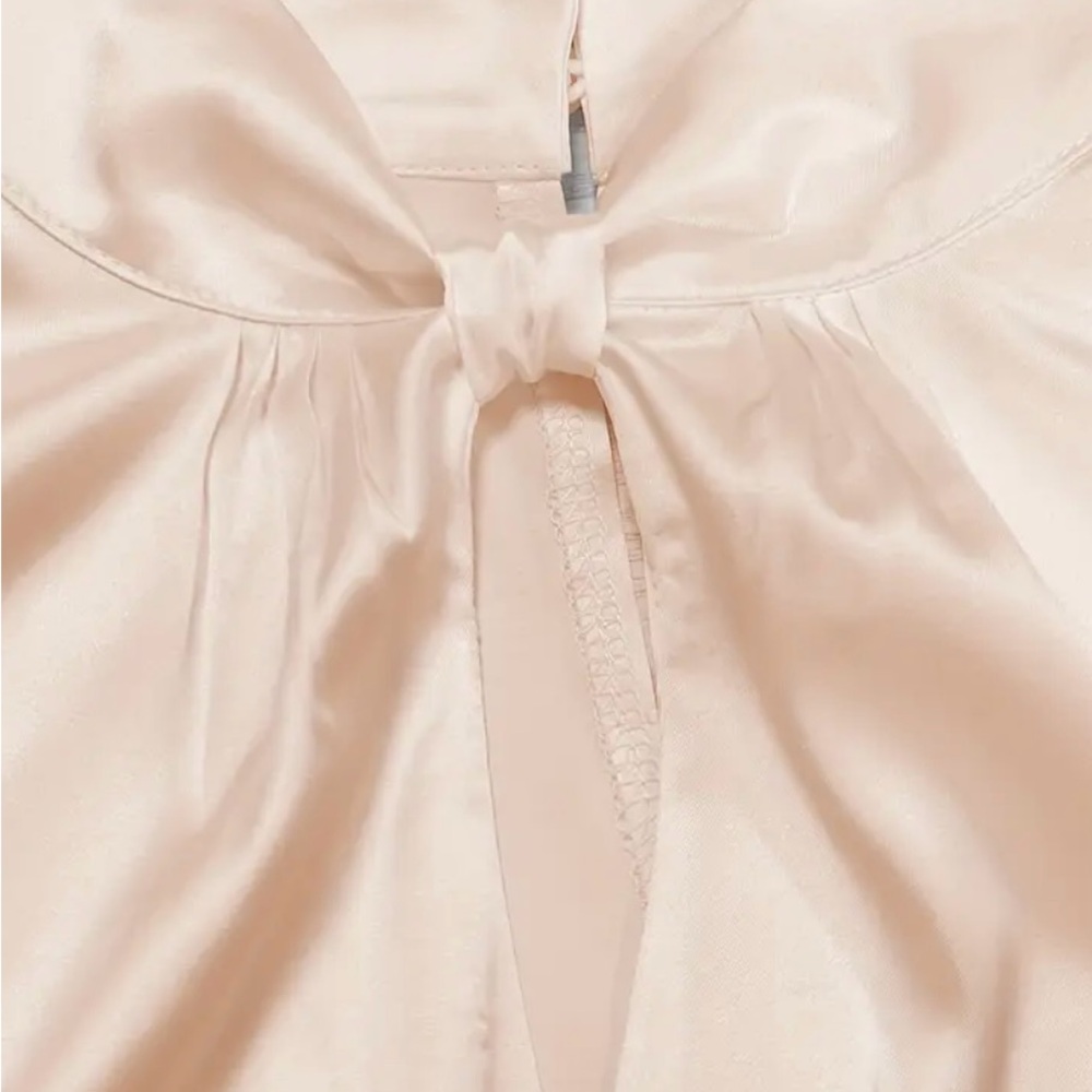 Luxurious Cream Satin Robe